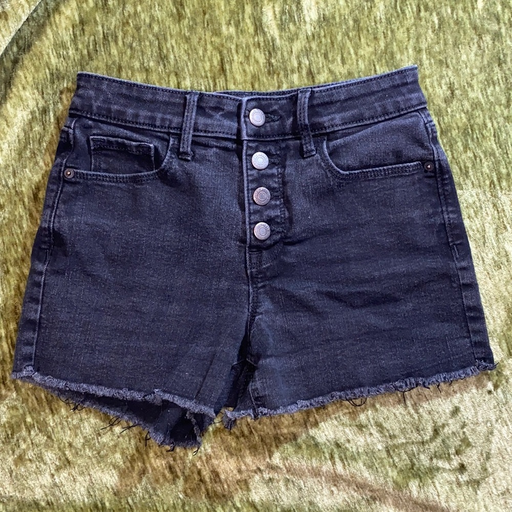 EUC Old Navy black high rise shorts size 0